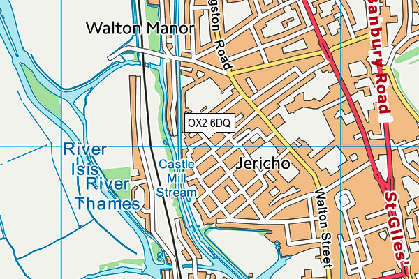 OX2 6DQ map - OS VectorMap District (Ordnance Survey)