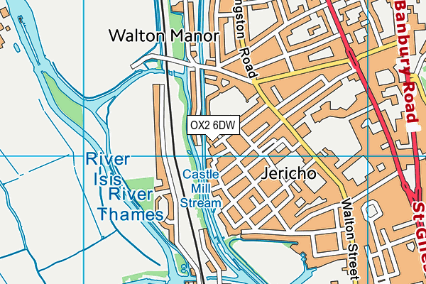 OX2 6DW map - OS VectorMap District (Ordnance Survey)