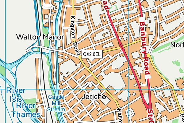 OX2 6EL map - OS VectorMap District (Ordnance Survey)