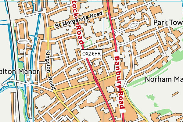 OX2 6HR map - OS VectorMap District (Ordnance Survey)