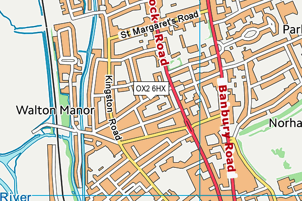 OX2 6HX map - OS VectorMap District (Ordnance Survey)