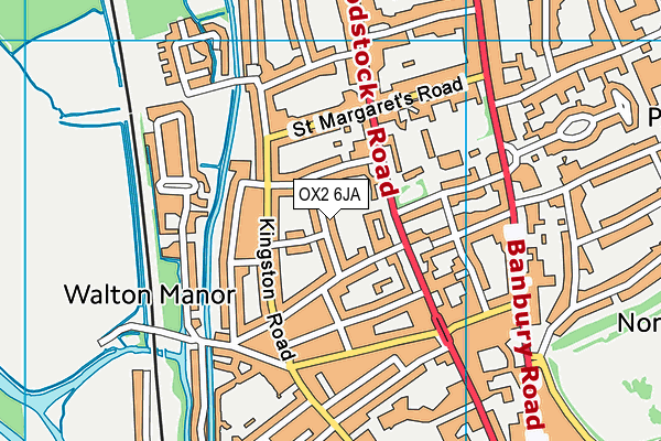 OX2 6JA map - OS VectorMap District (Ordnance Survey)