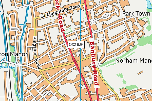 OX2 6JF map - OS VectorMap District (Ordnance Survey)