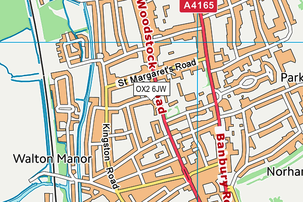 OX2 6JW map - OS VectorMap District (Ordnance Survey)