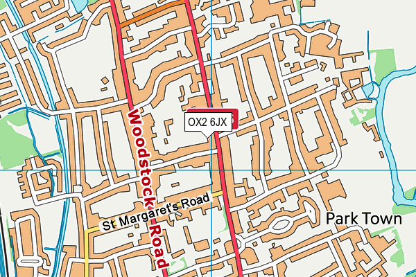 OX2 6JX map - OS VectorMap District (Ordnance Survey)