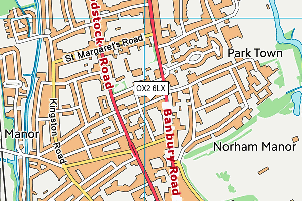 OX2 6LX map - OS VectorMap District (Ordnance Survey)