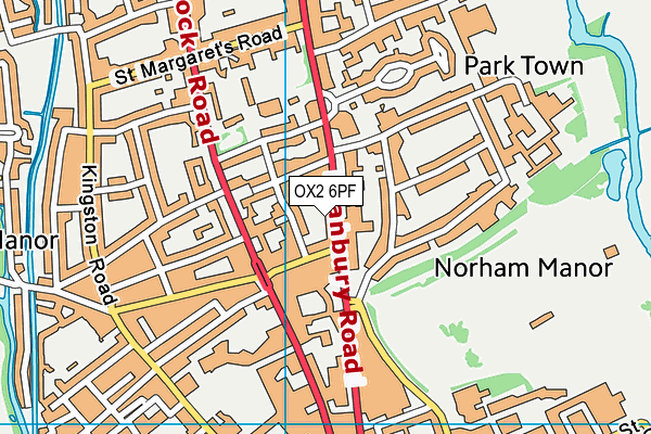 OX2 6PF map - OS VectorMap District (Ordnance Survey)