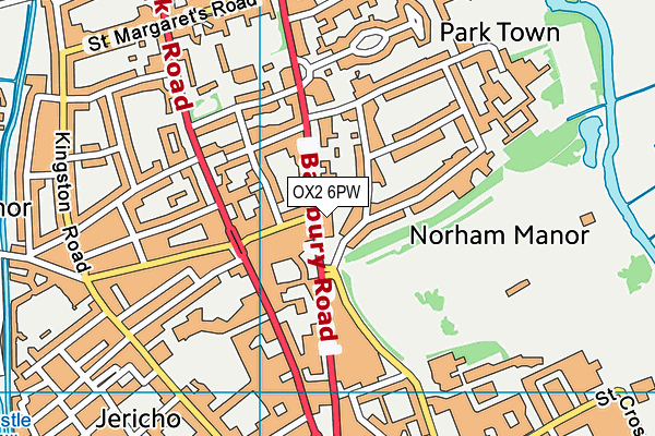 OX2 6PW map - OS VectorMap District (Ordnance Survey)