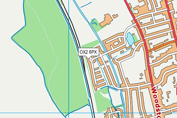 OX2 6PX map - OS VectorMap District (Ordnance Survey)