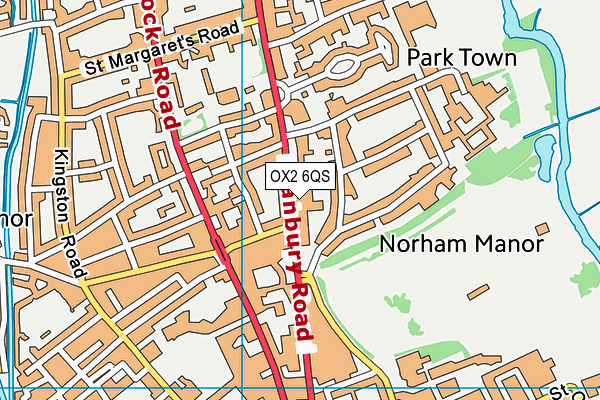 OX2 6QS map - OS VectorMap District (Ordnance Survey)