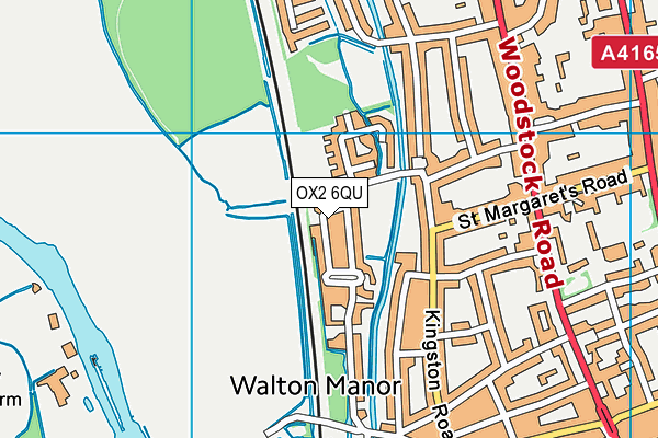 OX2 6QU map - OS VectorMap District (Ordnance Survey)