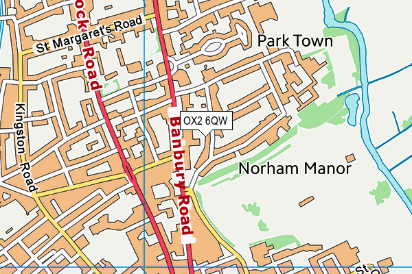 OX2 6QW map - OS VectorMap District (Ordnance Survey)