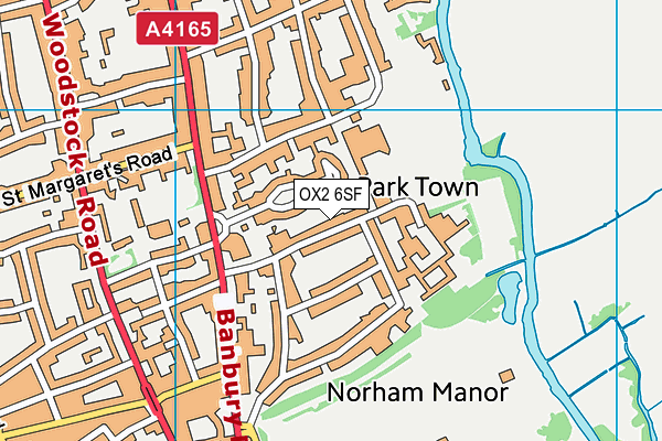 OX2 6SF map - OS VectorMap District (Ordnance Survey)