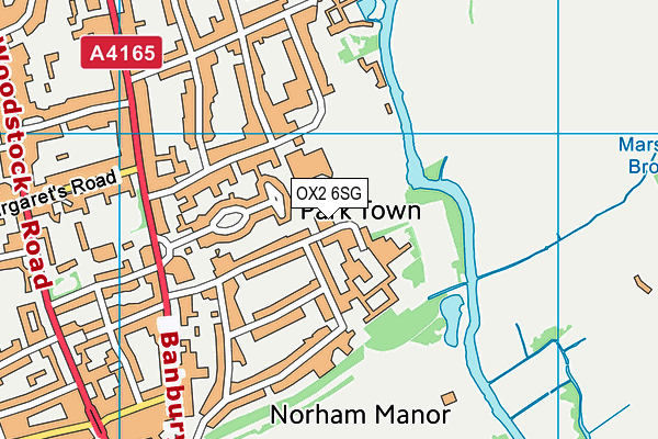 OX2 6SG map - OS VectorMap District (Ordnance Survey)