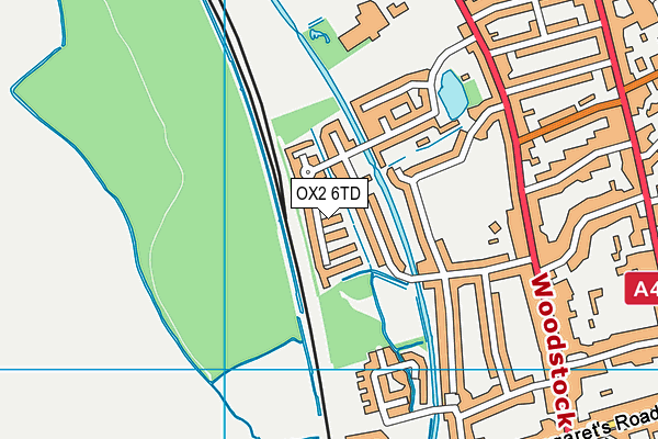 OX2 6TD map - OS VectorMap District (Ordnance Survey)