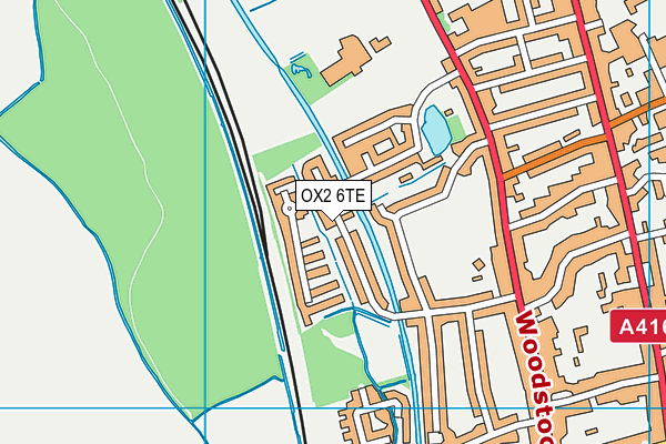 OX2 6TE map - OS VectorMap District (Ordnance Survey)