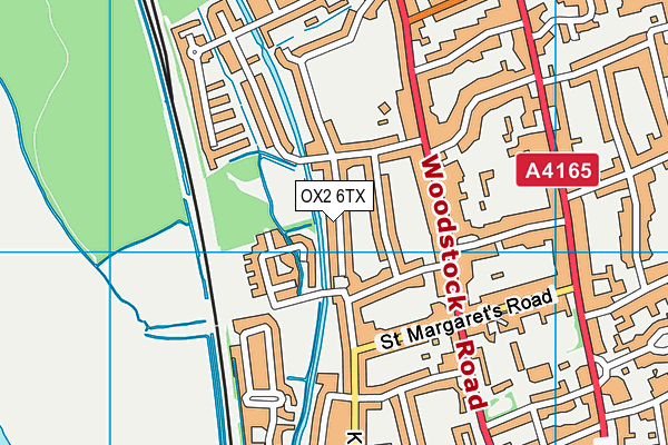 OX2 6TX map - OS VectorMap District (Ordnance Survey)