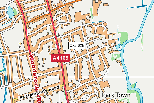 OX2 6XB map - OS VectorMap District (Ordnance Survey)