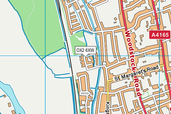 OX2 6XW map - OS VectorMap District (Ordnance Survey)