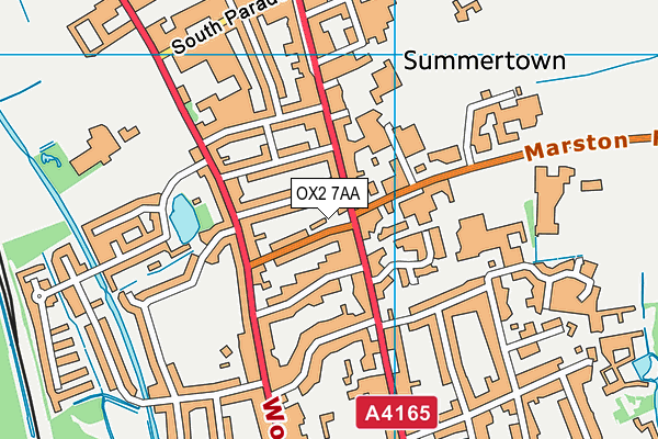 OX2 7AA map - OS VectorMap District (Ordnance Survey)