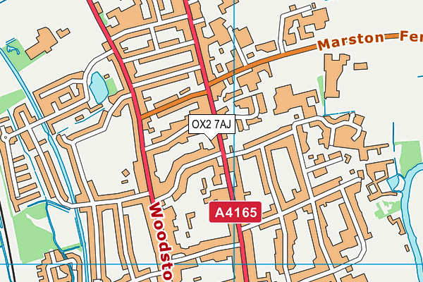 OX2 7AJ map - OS VectorMap District (Ordnance Survey)