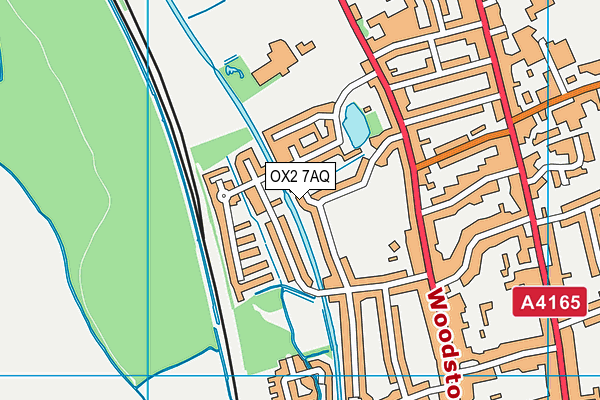 OX2 7AQ map - OS VectorMap District (Ordnance Survey)