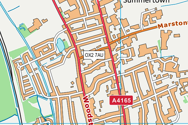 OX2 7AU map - OS VectorMap District (Ordnance Survey)