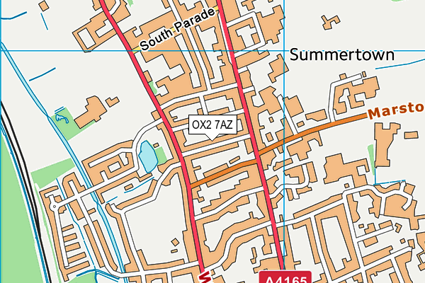 OX2 7AZ map - OS VectorMap District (Ordnance Survey)