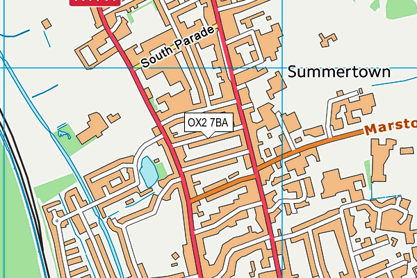 OX2 7BA map - OS VectorMap District (Ordnance Survey)