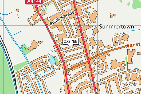 OX2 7BB map - OS VectorMap District (Ordnance Survey)