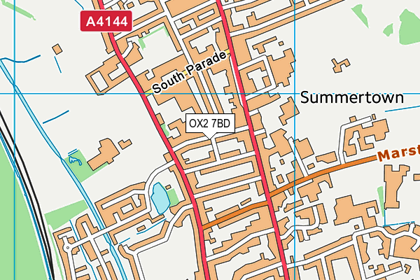 OX2 7BD map - OS VectorMap District (Ordnance Survey)