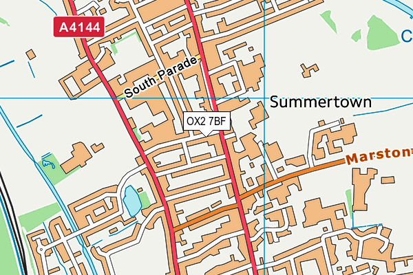 OX2 7BF map - OS VectorMap District (Ordnance Survey)