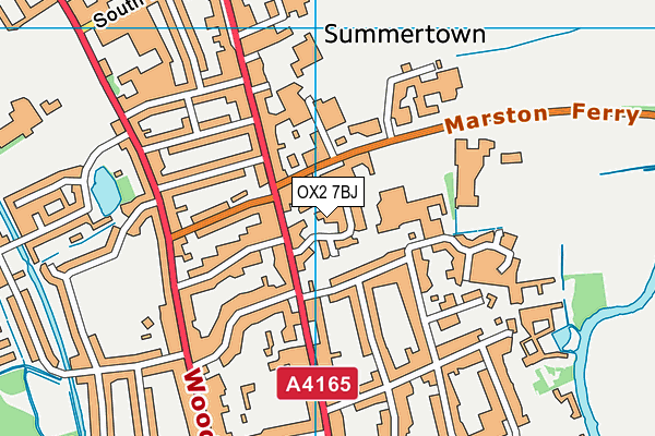 OX2 7BJ map - OS VectorMap District (Ordnance Survey)