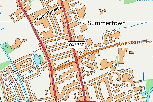 OX2 7BT map - OS VectorMap District (Ordnance Survey)