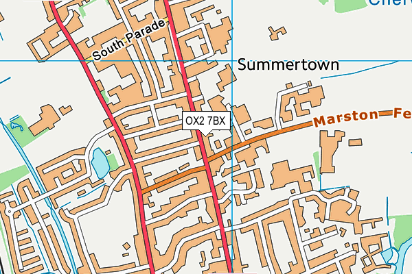 OX2 7BX map - OS VectorMap District (Ordnance Survey)