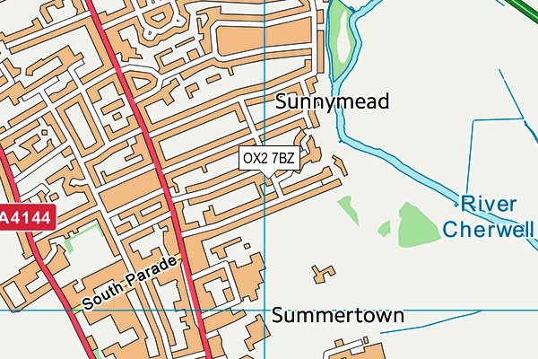 OX2 7BZ map - OS VectorMap District (Ordnance Survey)