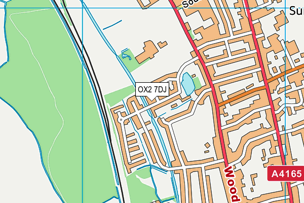 OX2 7DJ map - OS VectorMap District (Ordnance Survey)