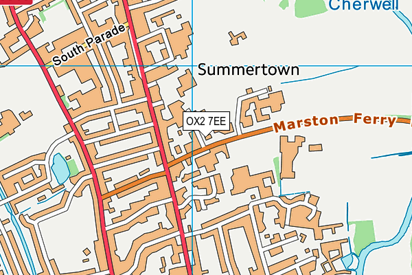 The Cherwell School map (OX2 7EE) - OS VectorMap District (Ordnance Survey)