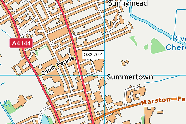 OX2 7GZ map - OS VectorMap District (Ordnance Survey)