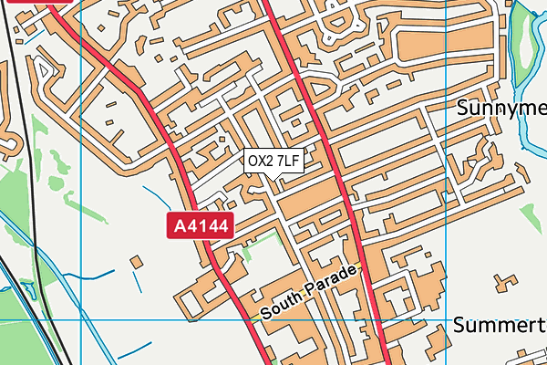 OX2 7LF map - OS VectorMap District (Ordnance Survey)