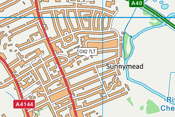 OX2 7LT map - OS VectorMap District (Ordnance Survey)