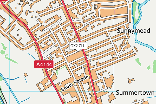 OX2 7LU map - OS VectorMap District (Ordnance Survey)