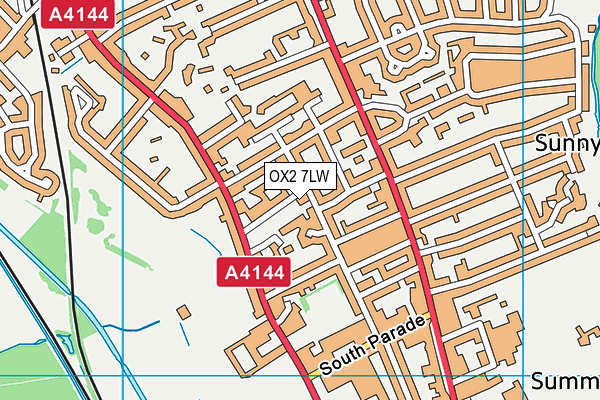 OX2 7LW map - OS VectorMap District (Ordnance Survey)