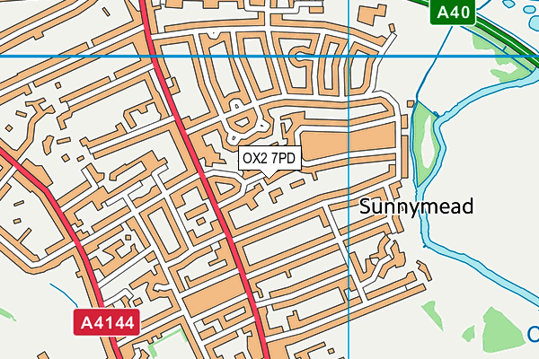 OX2 7PD map - OS VectorMap District (Ordnance Survey)