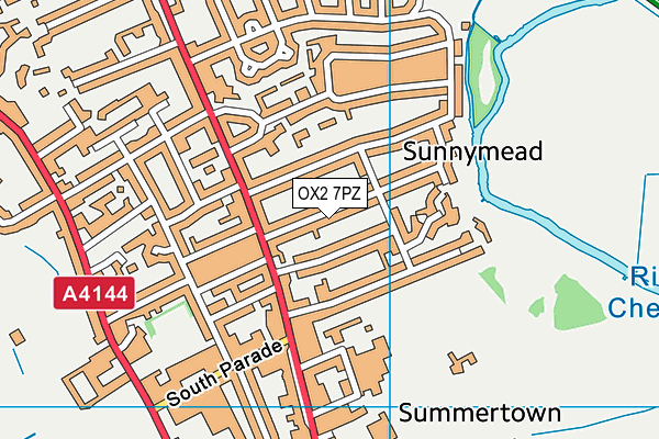 OX2 7PZ map - OS VectorMap District (Ordnance Survey)