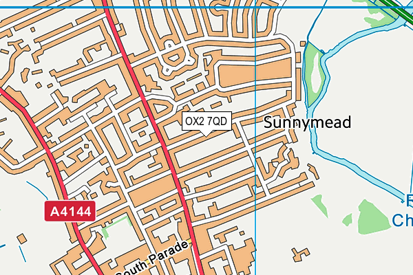 OX2 7QD map - OS VectorMap District (Ordnance Survey)