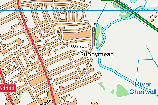 OX2 7QE map - OS VectorMap District (Ordnance Survey)