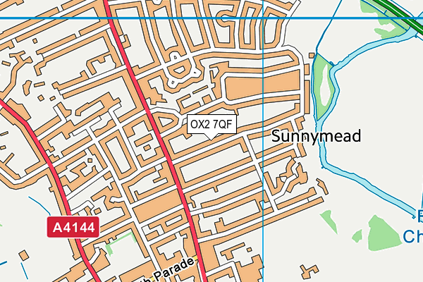 OX2 7QF map - OS VectorMap District (Ordnance Survey)