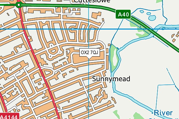 OX2 7QJ map - OS VectorMap District (Ordnance Survey)