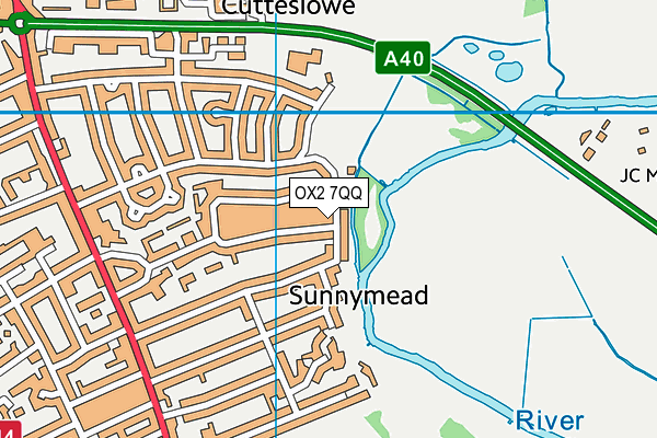 OX2 7QQ map - OS VectorMap District (Ordnance Survey)